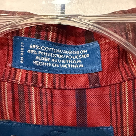 Towncraft Red and Black Plaid Men's Shirt XL - Picture 4 of 11